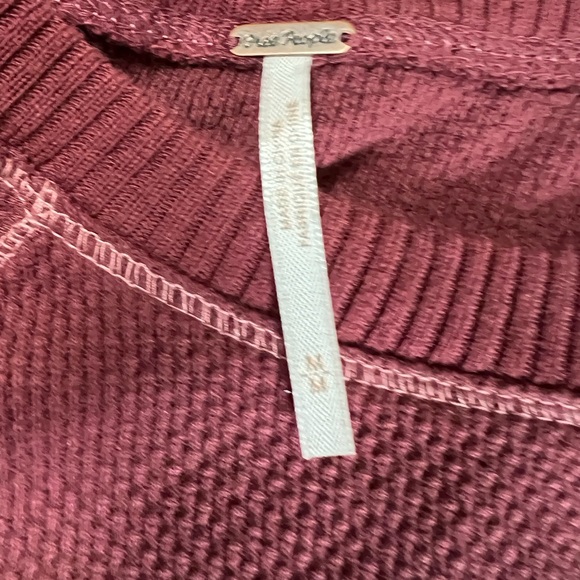 NWOT Sold Out Free People In The Mix Cuff Thermal Sweatshirt Sz M - Picture 6 of 6